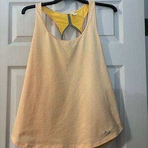 Under Armour tank top womens large yellow